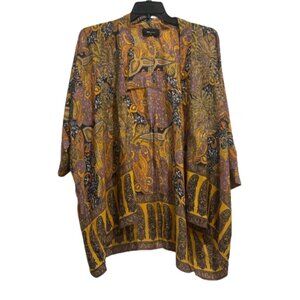 BSB Collection Yellow Orange Kimono Duster with Belt (one size fits all)